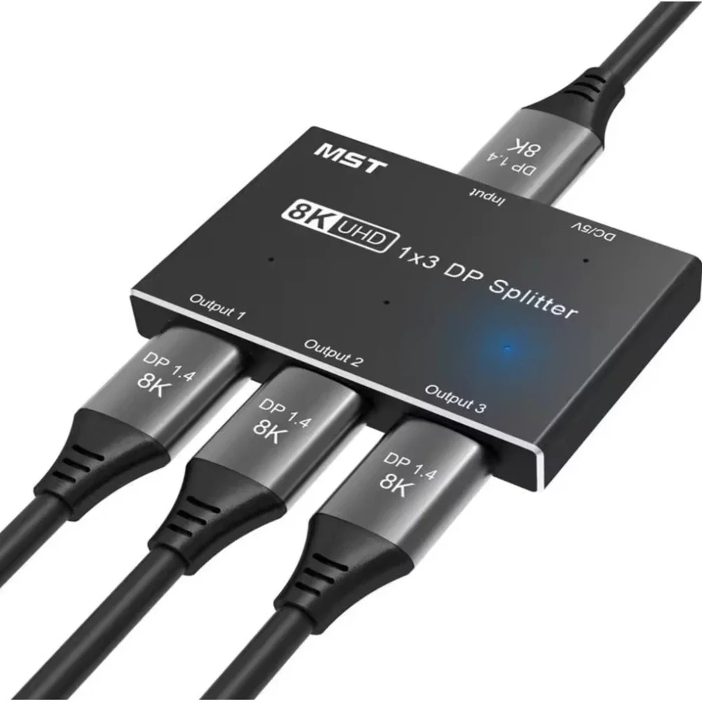 Adapter MST 8K UHD 1 x 3 DP Splitter Adapter hub